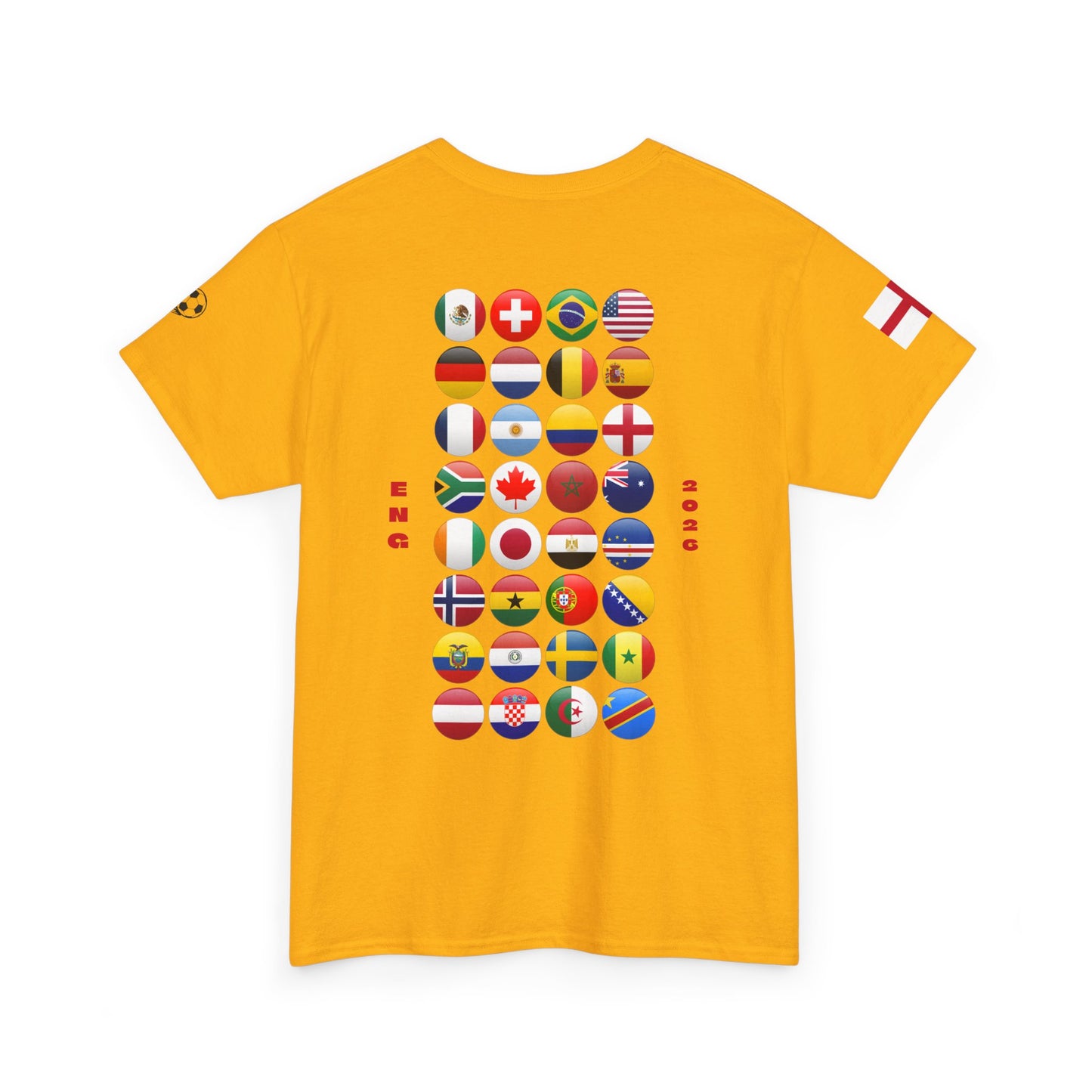 England Football T-Shirt - Unisex England Soccer Fan Tee with Flag (2026)