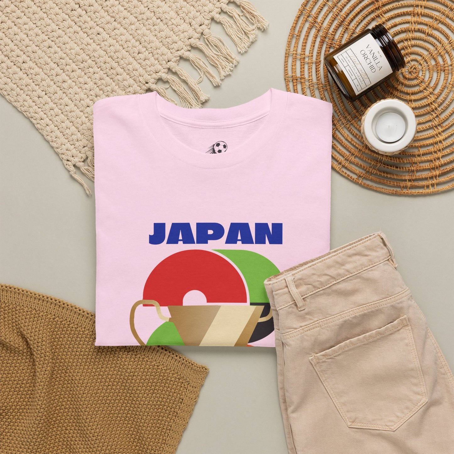 Japan Football T-Shirt - Unisex Japan Soccer Fan Tee with Flag (2026)