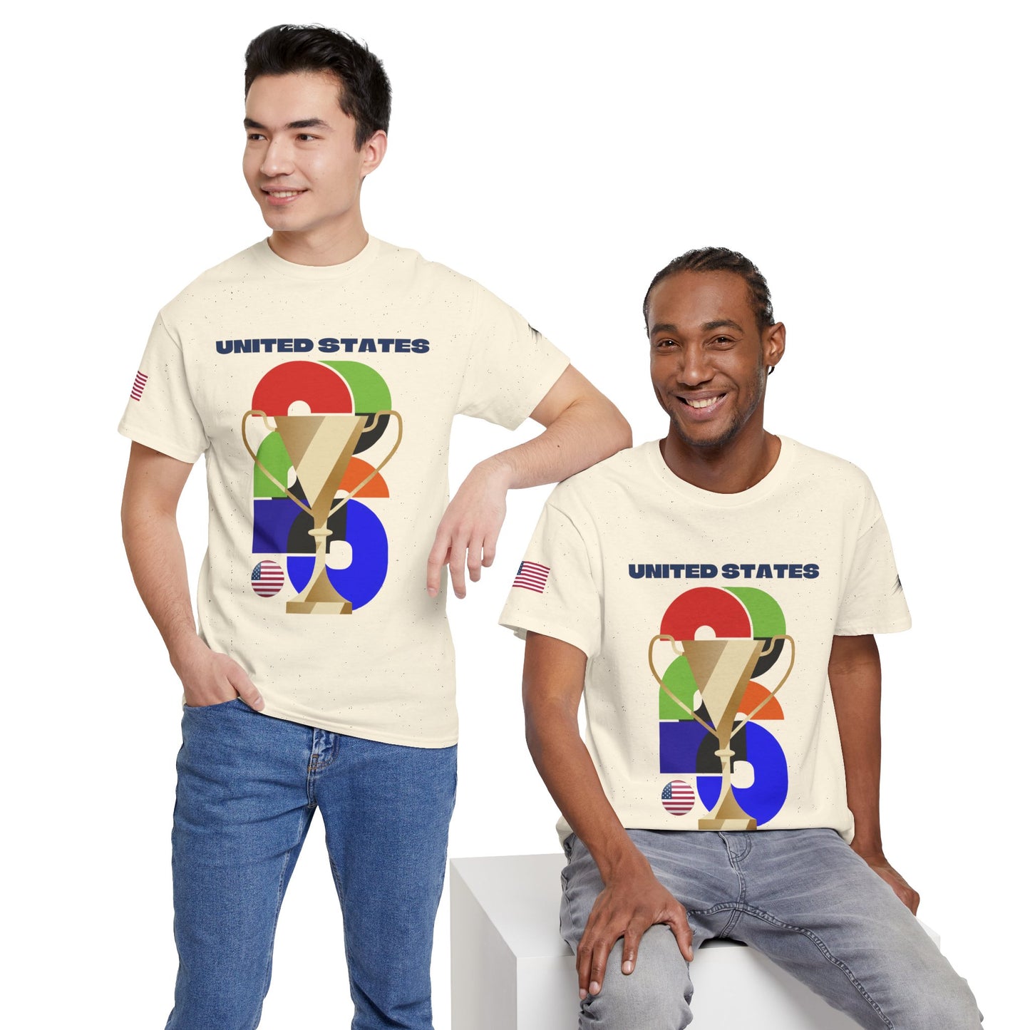 United States Football T-Shirt - Unisex United States Soccer Fan Tee with Flag (2026)