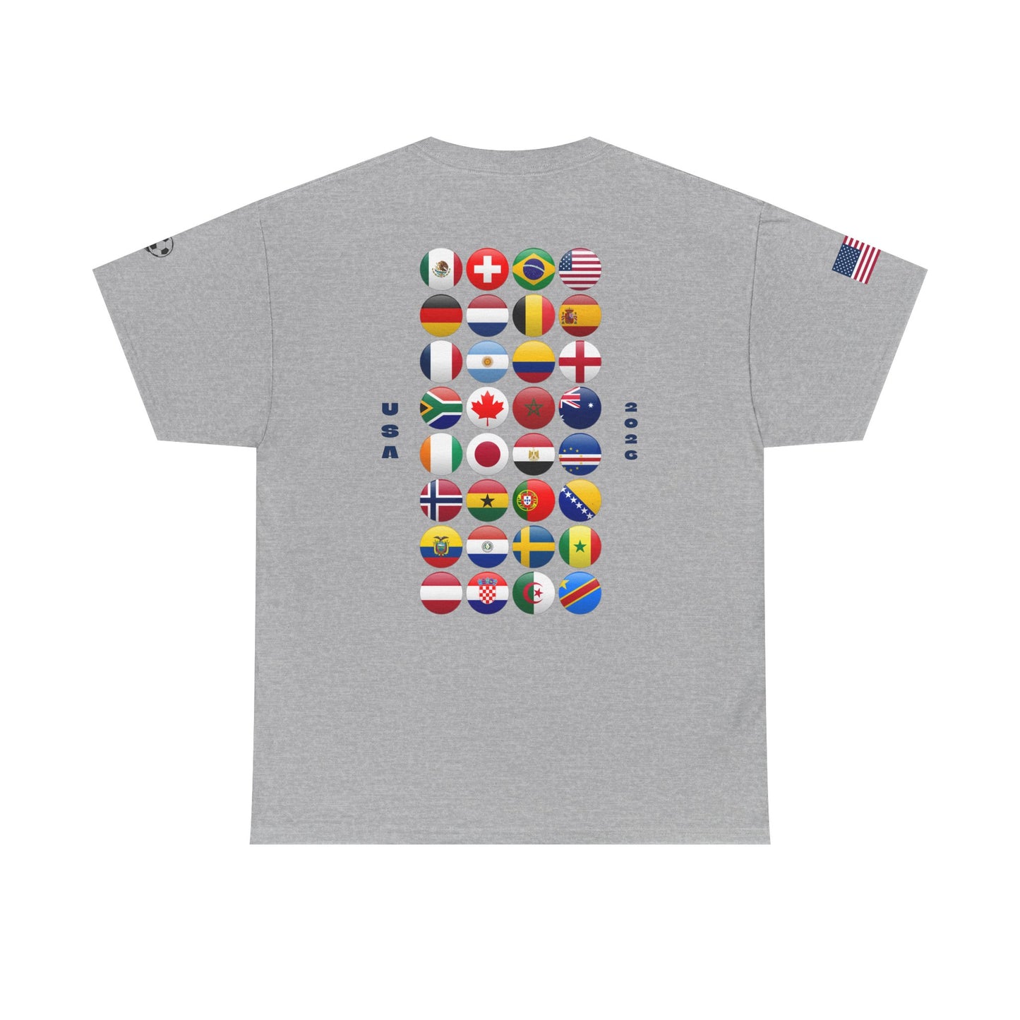 United States Football T-Shirt - Unisex United States Soccer Fan Tee with Flag (2026)