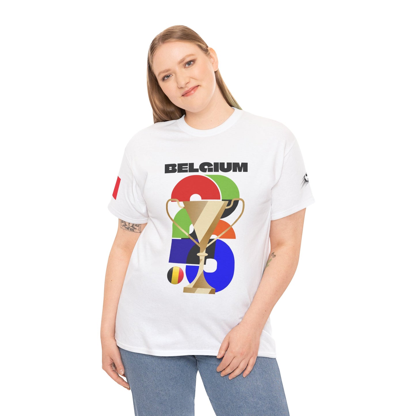 Belgium Football T-Shirt - Unisex Belgium Soccer Fan Tee with Flag (2026)