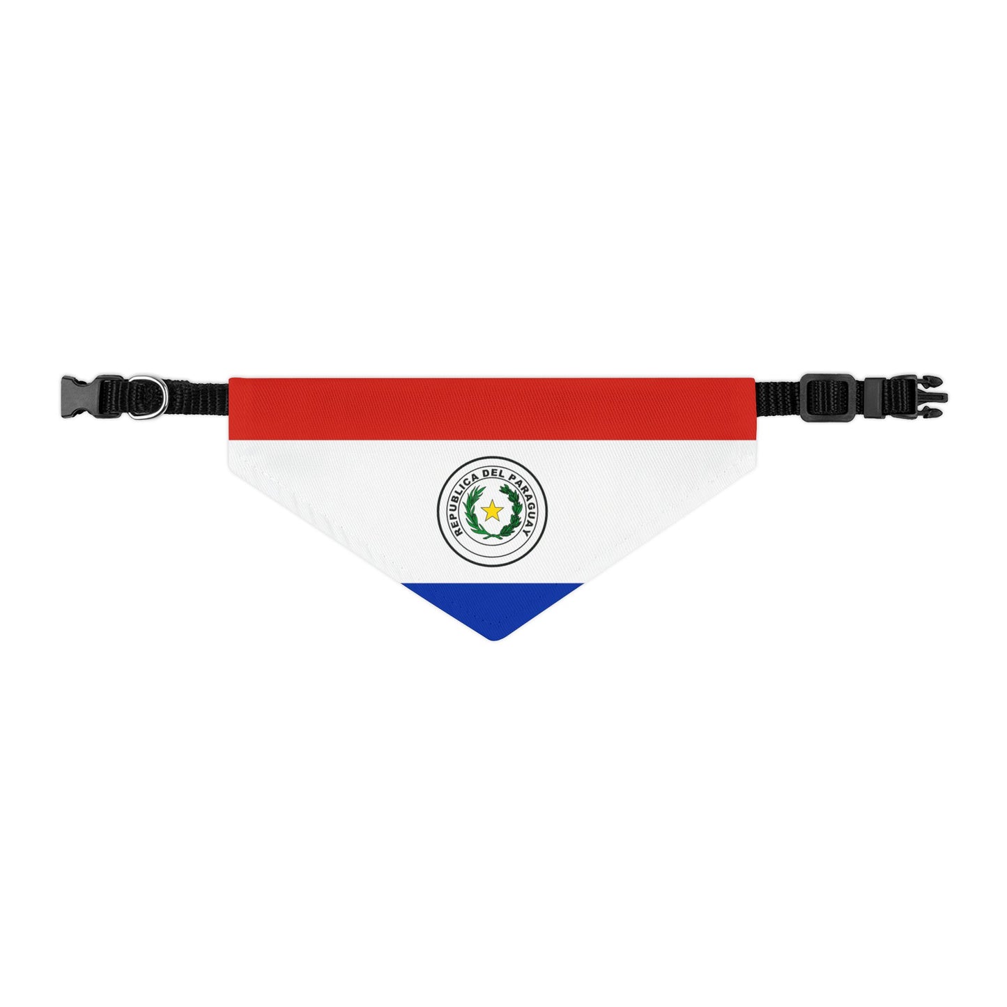 Paraguay Soccer Dog Bandana — Paraguayan Flag Snap-On Pet Bandana, Fan Gear