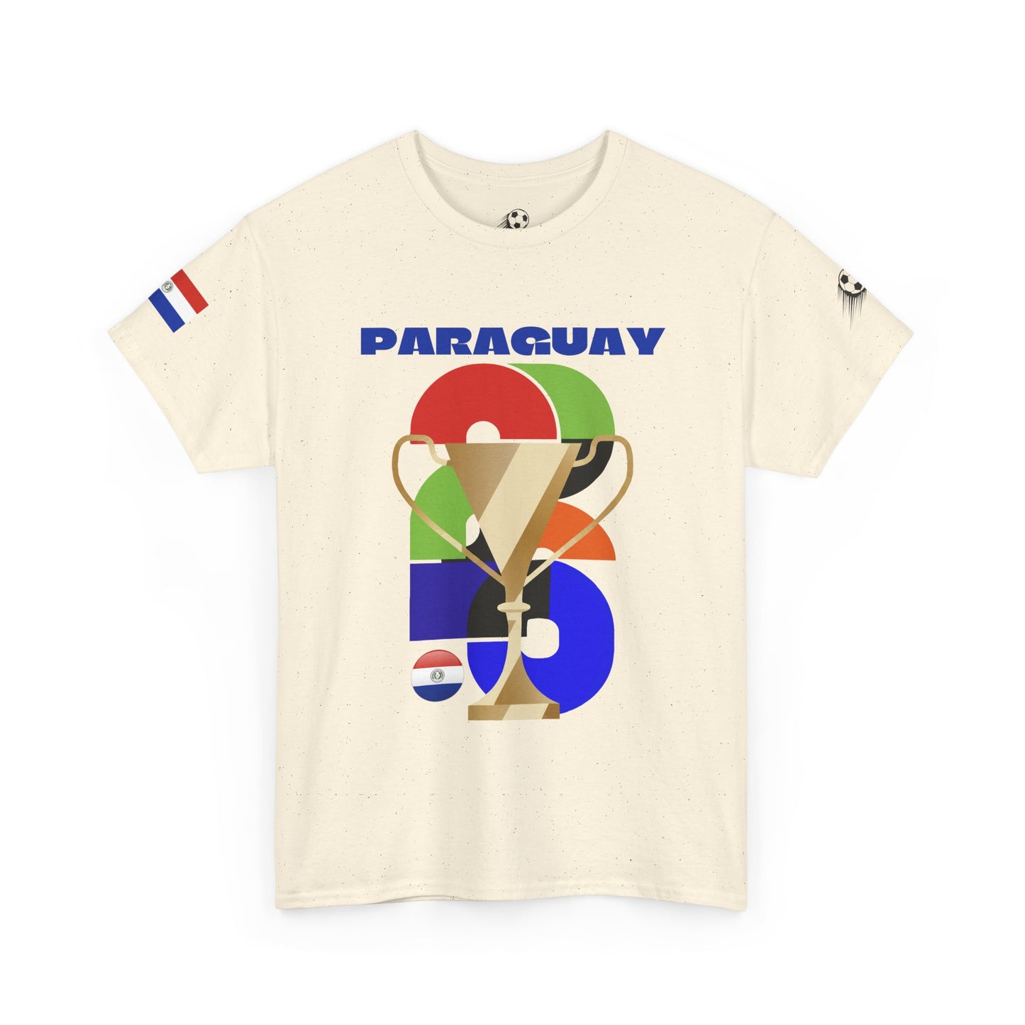 Paraguay Football T-Shirt - Unisex Paraguay Soccer Fan Tee with Flag (2026)