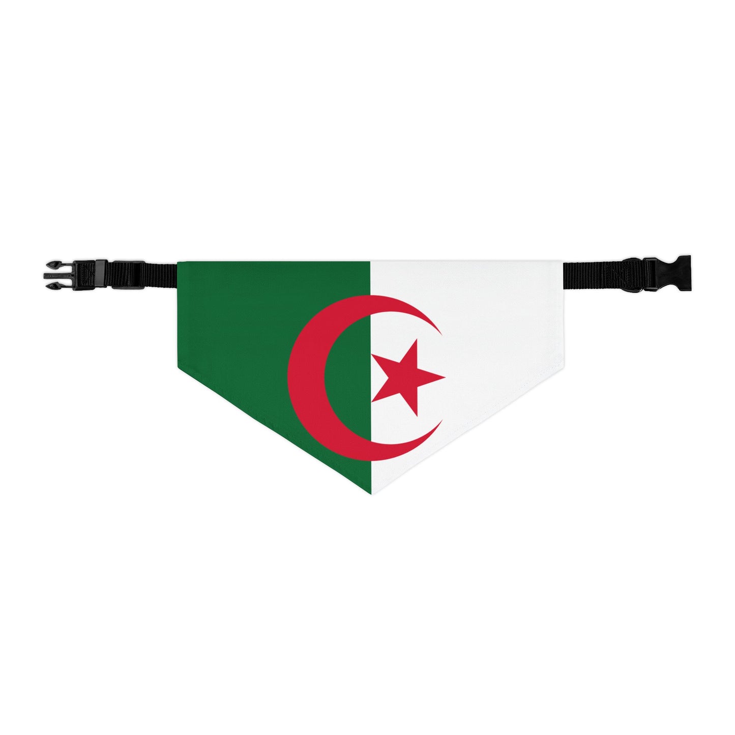 Algeria Soccer Dog Bandana — Algerian Flag Snap-On Pet Bandana, Fan Gear