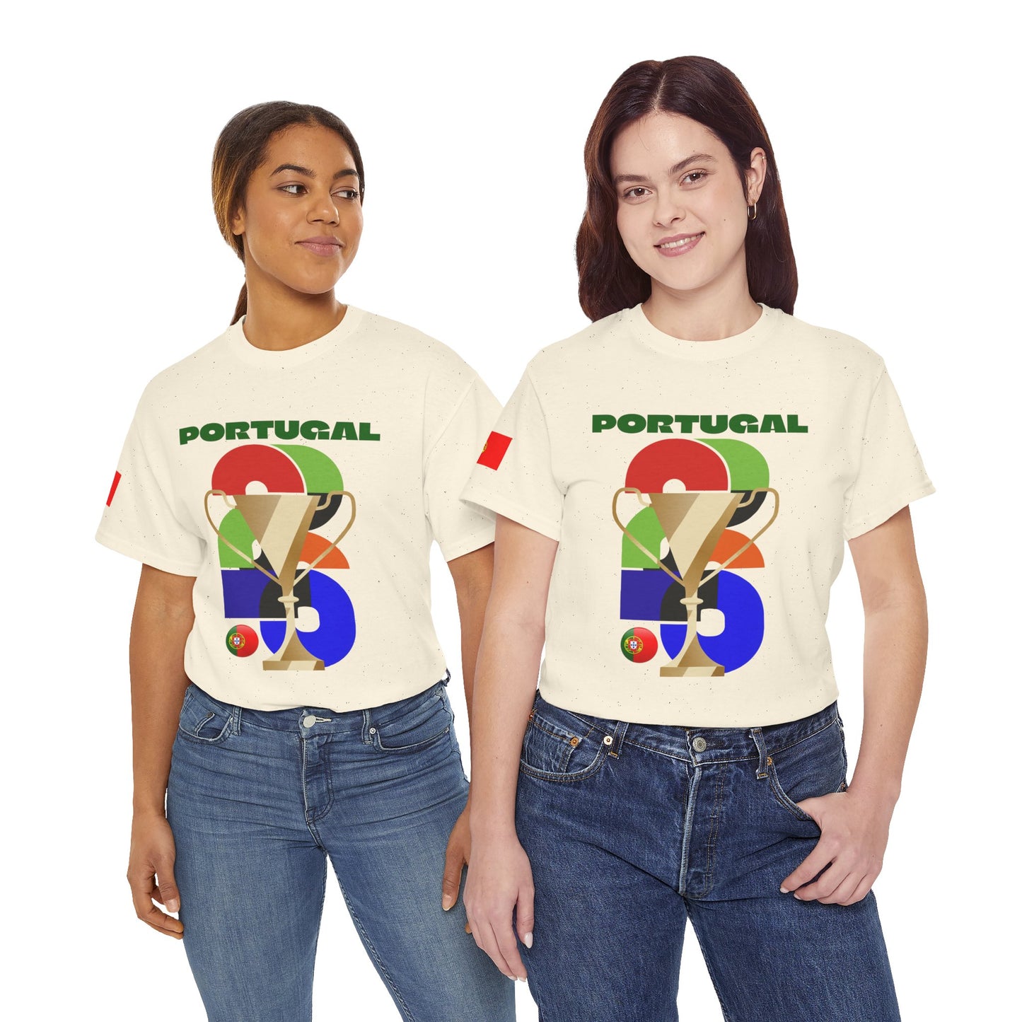 Portugal Football T-Shirt - Unisex Portugal Soccer Fan Tee with Flag (2026)
