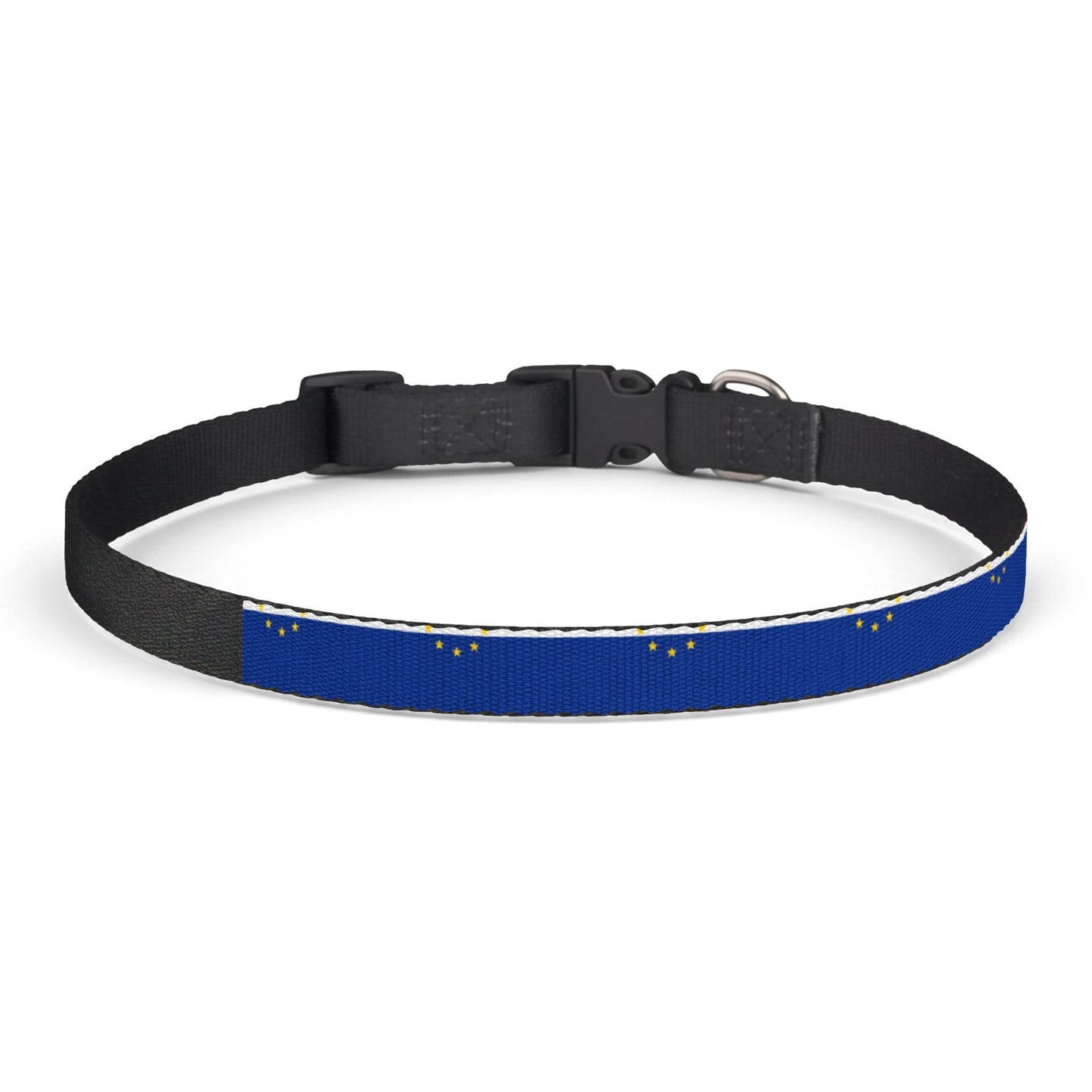 Cape Verde Soccer Dog Collar — Cape Verdean Flag Grid Clip-On Pet Collar, Fan Gear