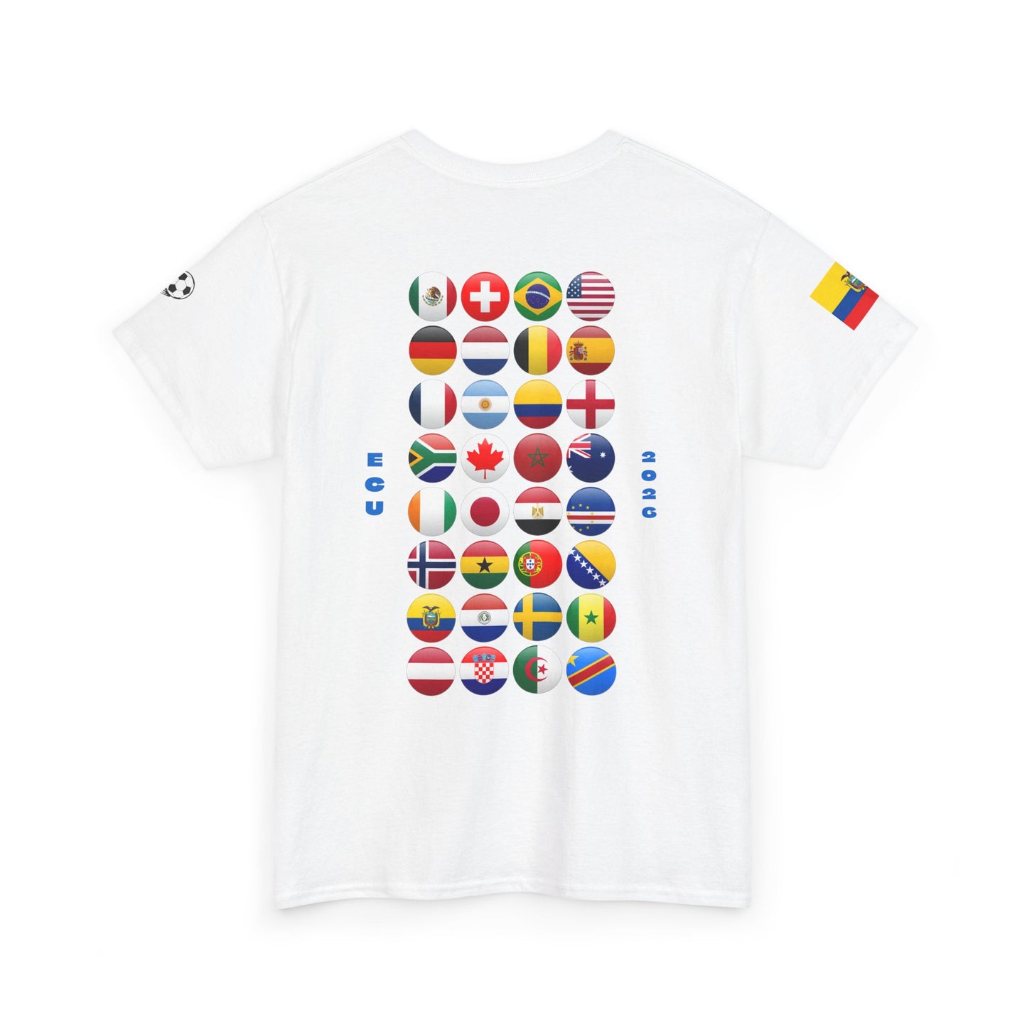 Ecuador Football T-Shirt - Unisex Ecuador Soccer Fan Tee with Flag (2026)