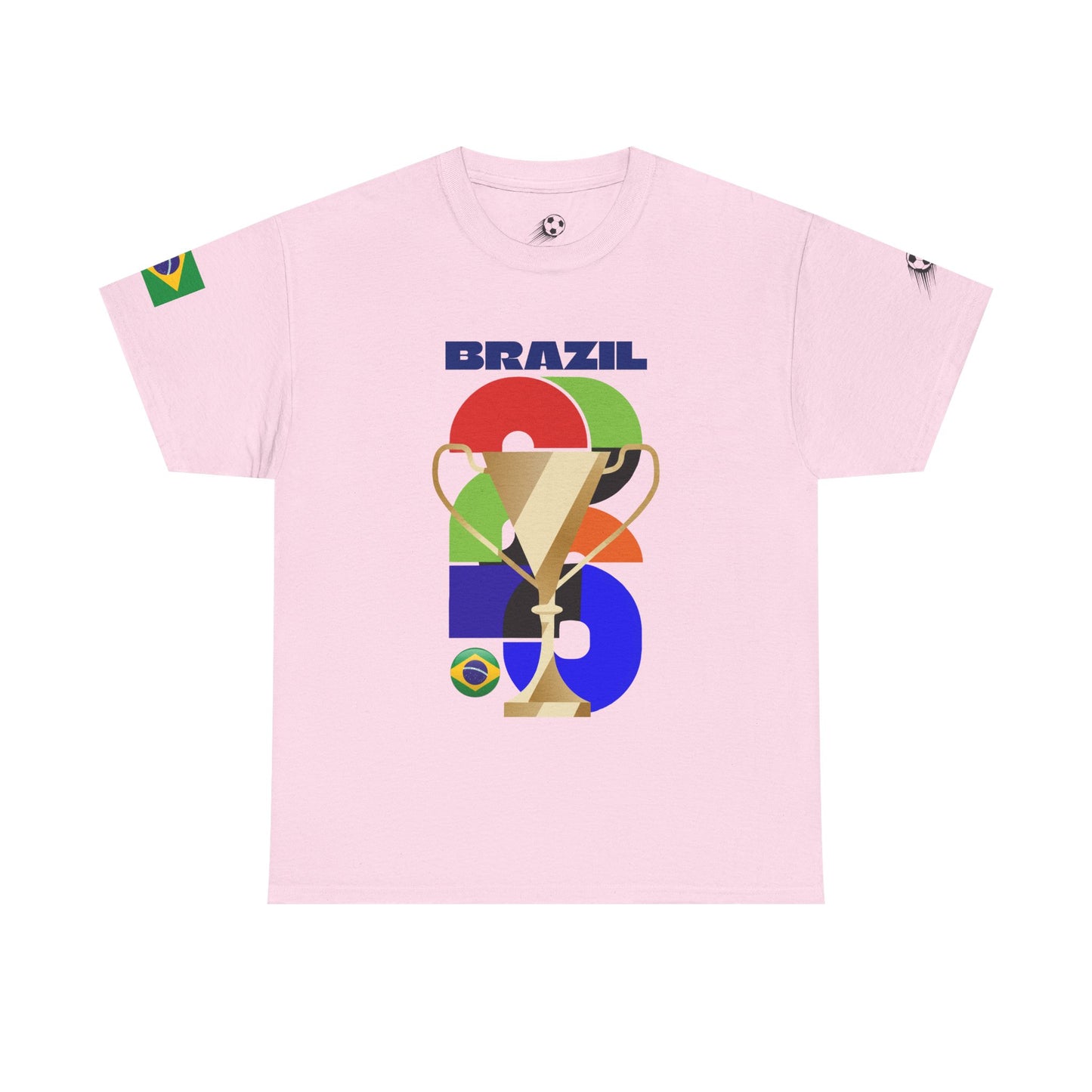 Brazil Football T-Shirt - Unisex Brazil Soccer Fan Tee with Flag (2026)