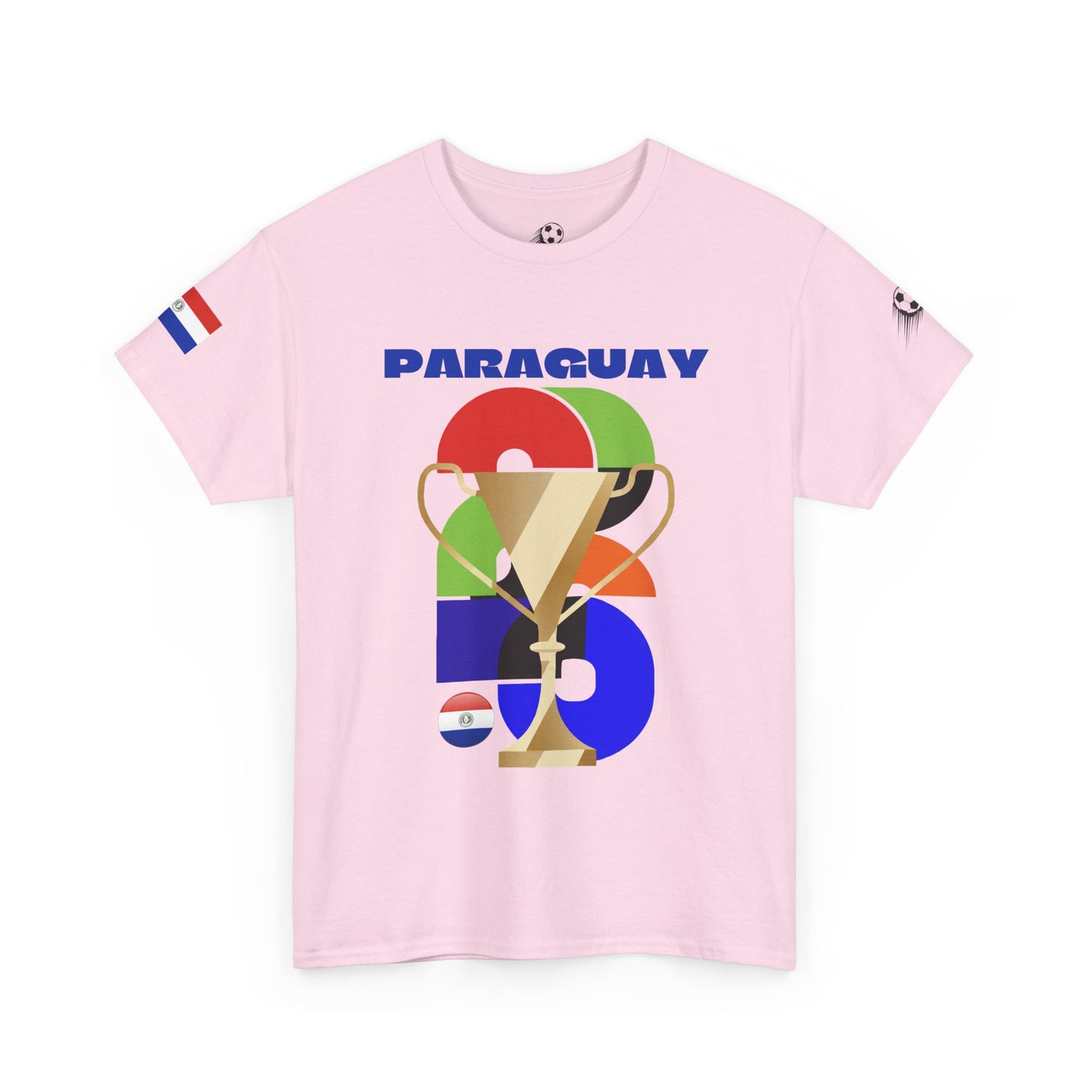 Paraguay Football T-Shirt - Unisex Paraguay Soccer Fan Tee with Flag (2026)