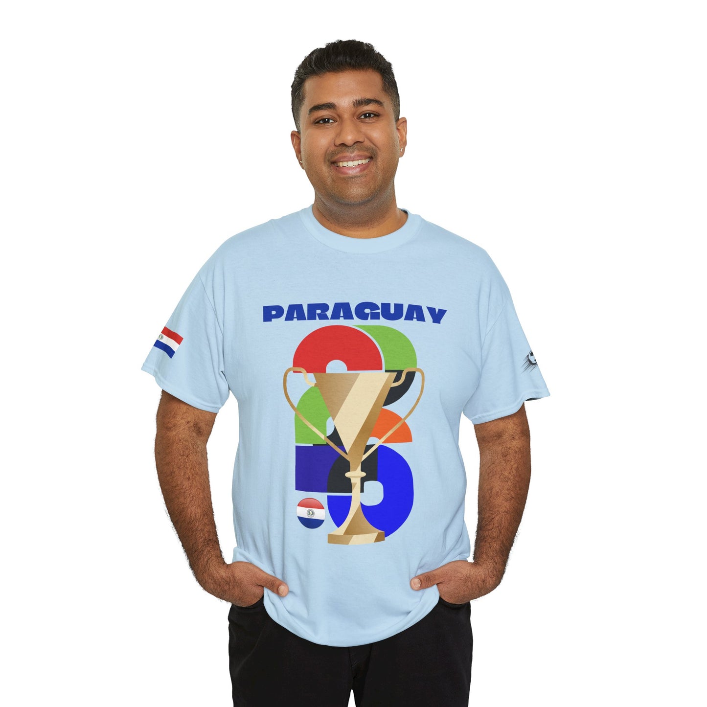 Paraguay Football T-Shirt - Unisex Paraguay Soccer Fan Tee with Flag (2026)