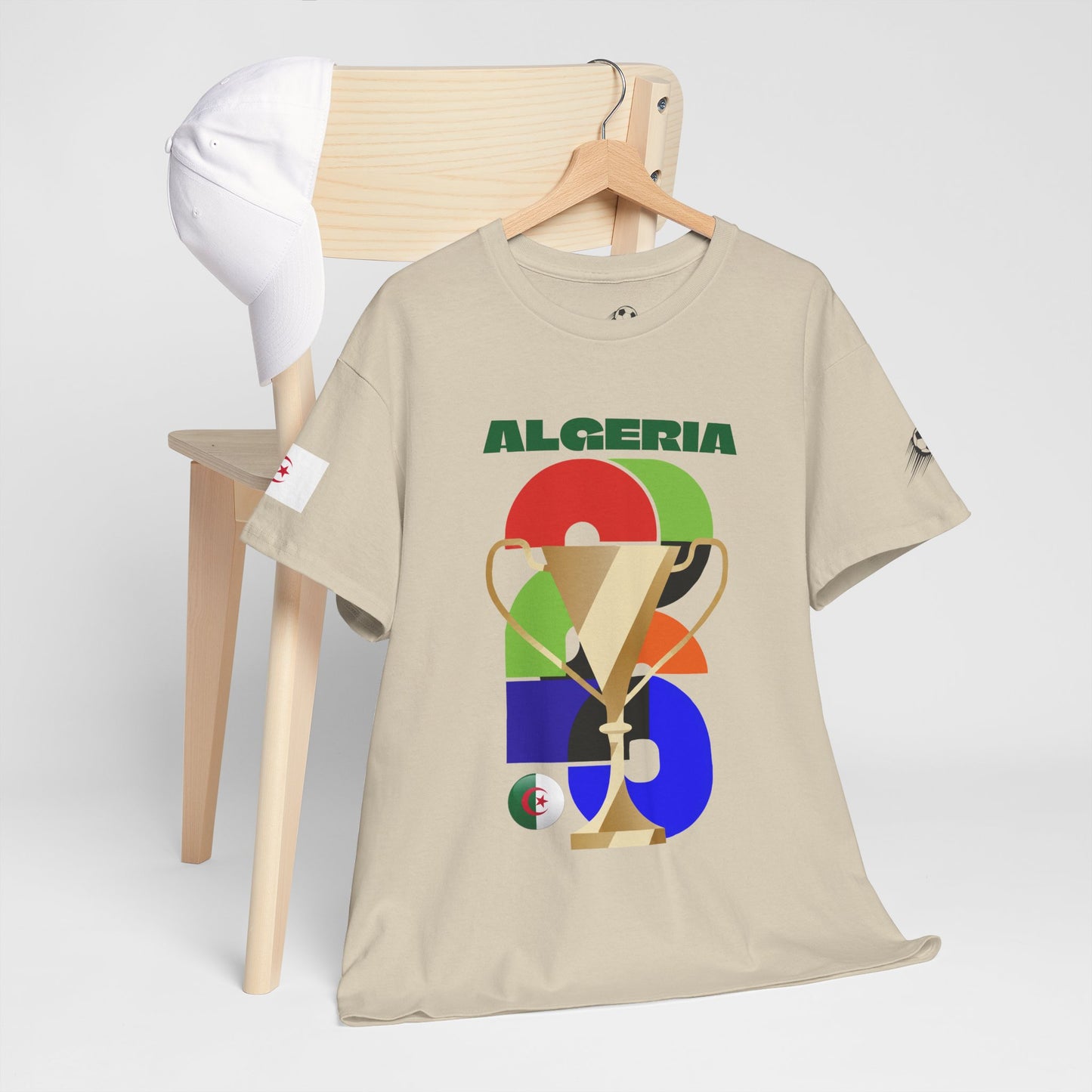 Algeria Football T-Shirt - Unisex Algeria Soccer Fan Tee with Flag (2026)