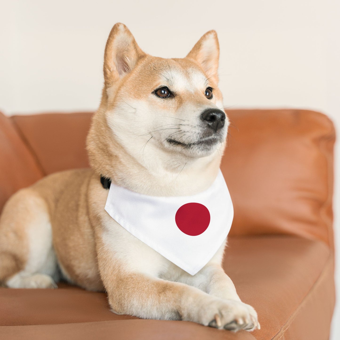 Japan Soccer Dog Bandana — Japanese Flag Snap-On Pet Bandana, Fan Gear