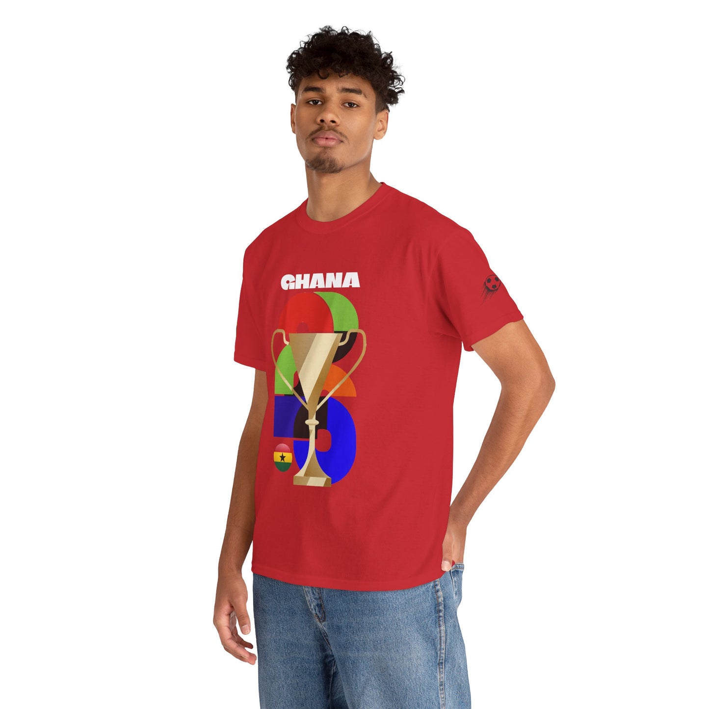 Ghana Football T-Shirt - Unisex Ghana Soccer Fan Tee with Flag (2026)