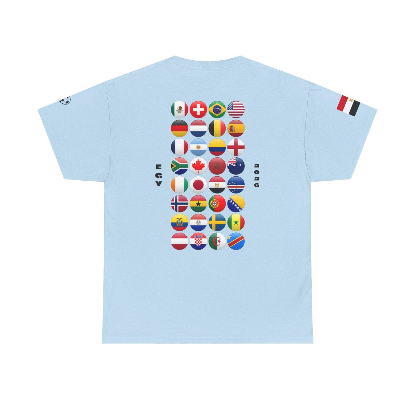 Egypt Football T-Shirt - Unisex Egypt Soccer Fan Tee with Flag (2026)