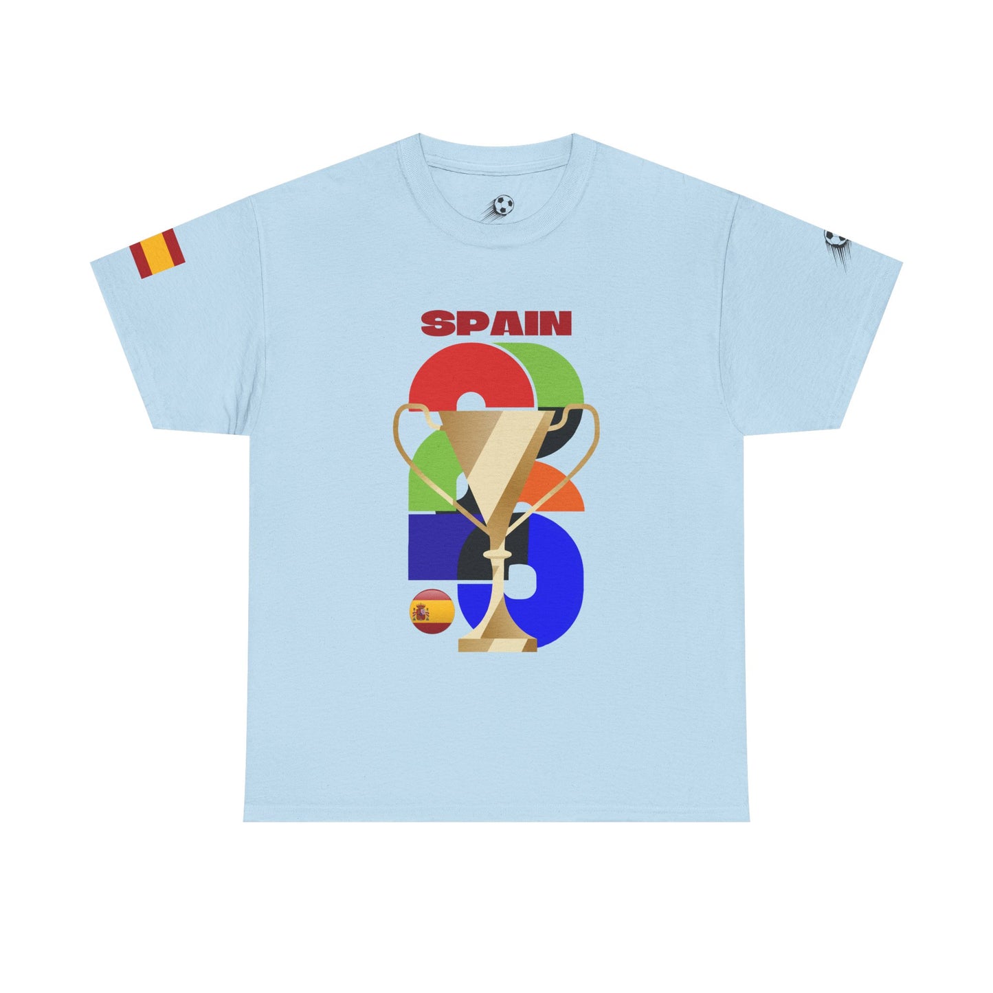 Spain Football T-Shirt - Unisex Spain Soccer Fan Tee with Flag (2026)