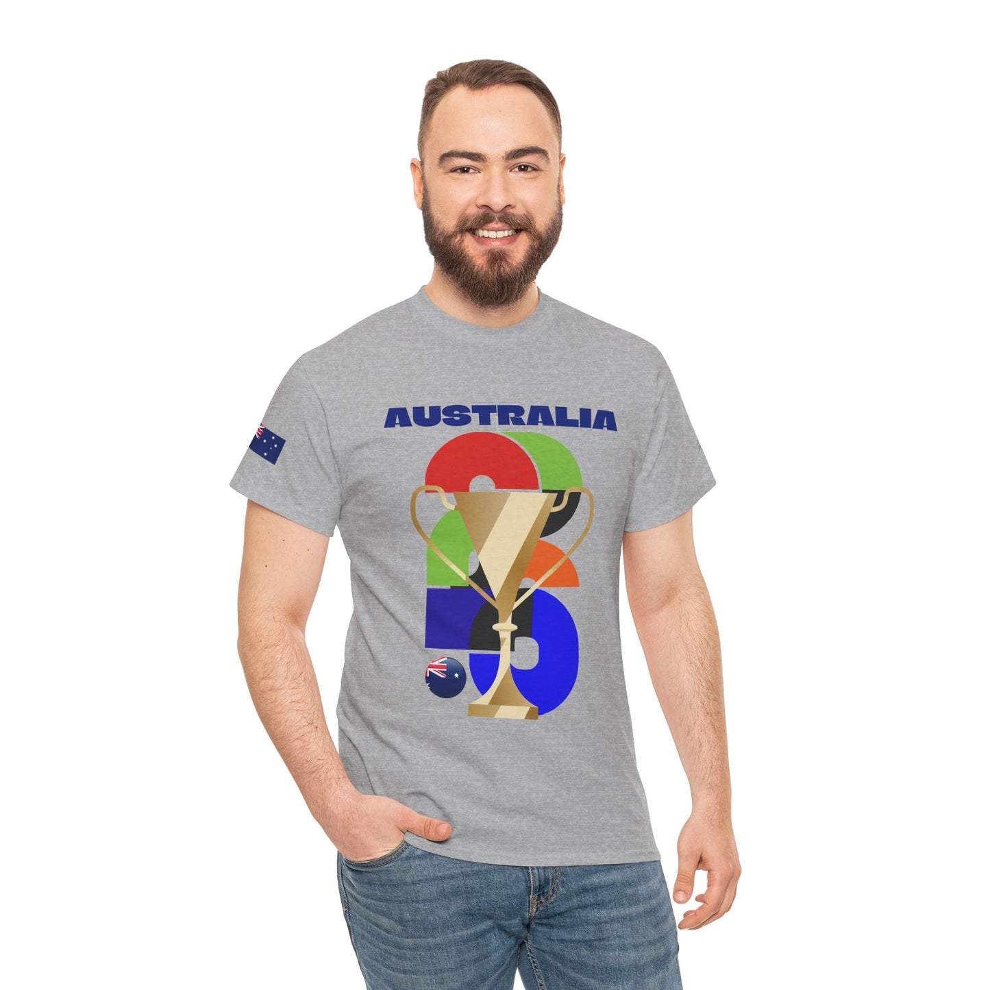 Australia Football T-Shirt - Unisex Australia Soccer Fan Tee with Flag (2026)