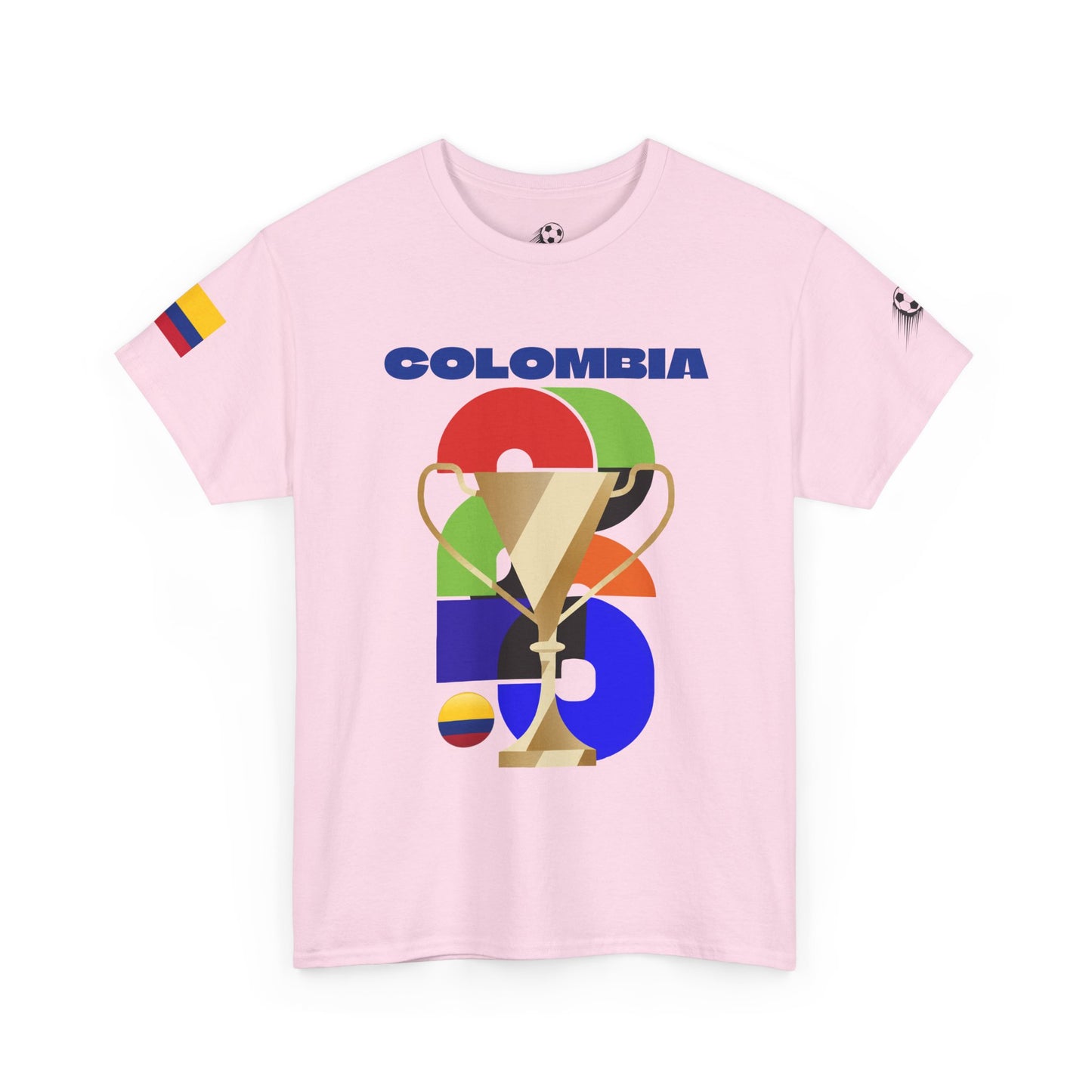 Colombia Football T-Shirt - Unisex Colombia Soccer Fan Tee with Flag (2026)