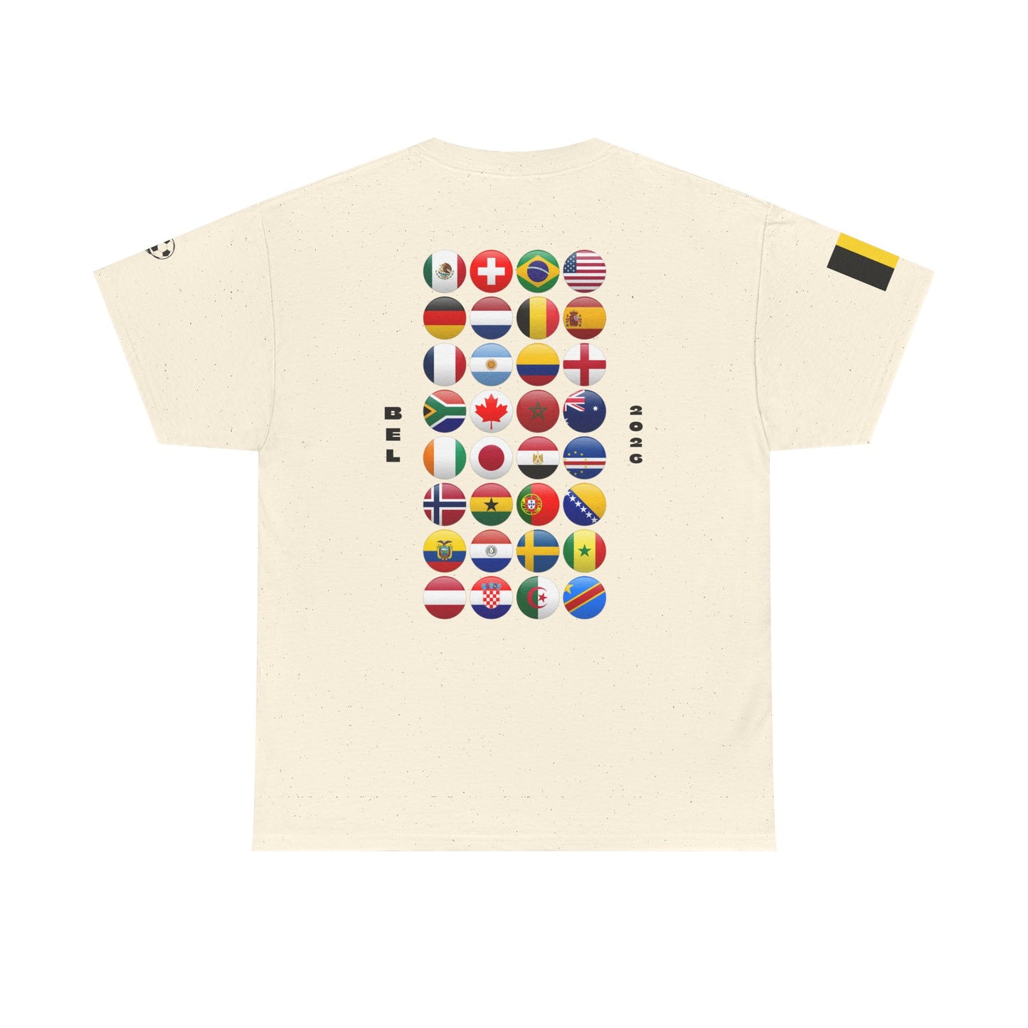 Belgium Football T-Shirt - Unisex Belgium Soccer Fan Tee with Flag (2026)