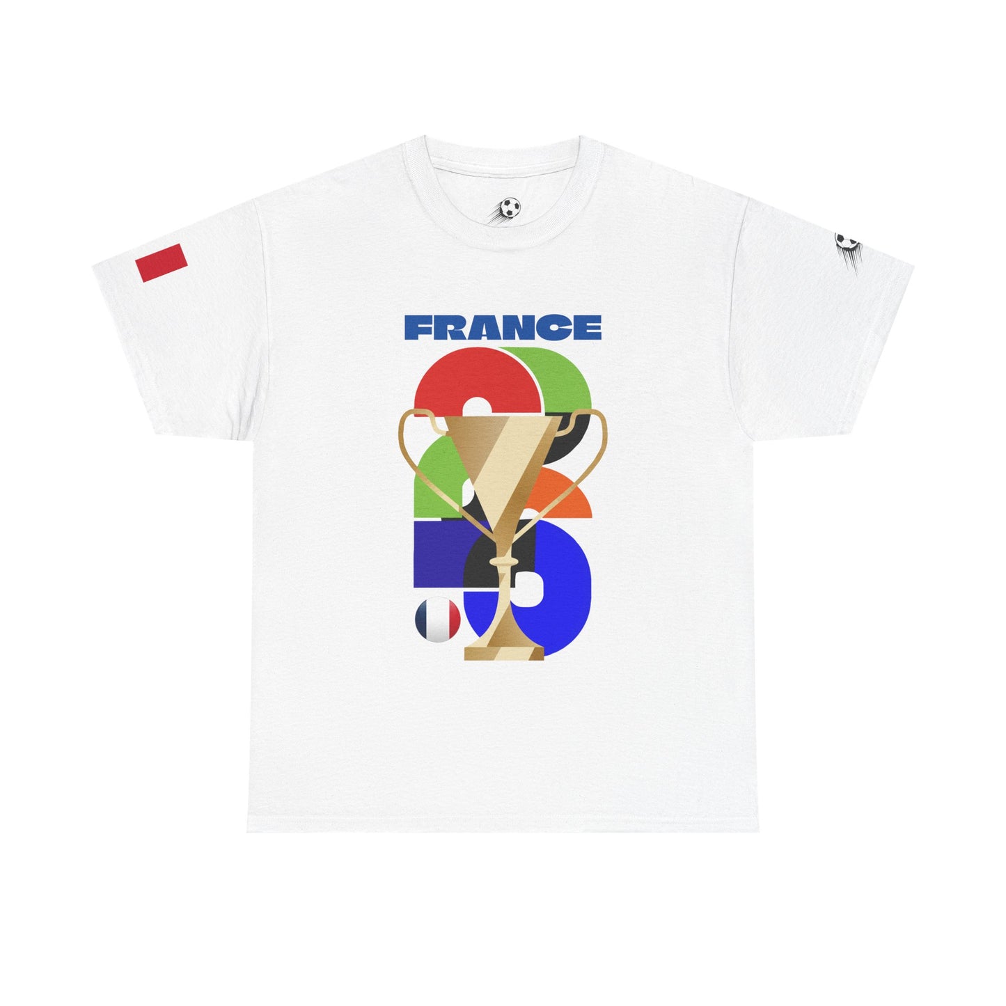 France Football T-Shirt - Unisex France Soccer Fan Tee with Flag (2026)
