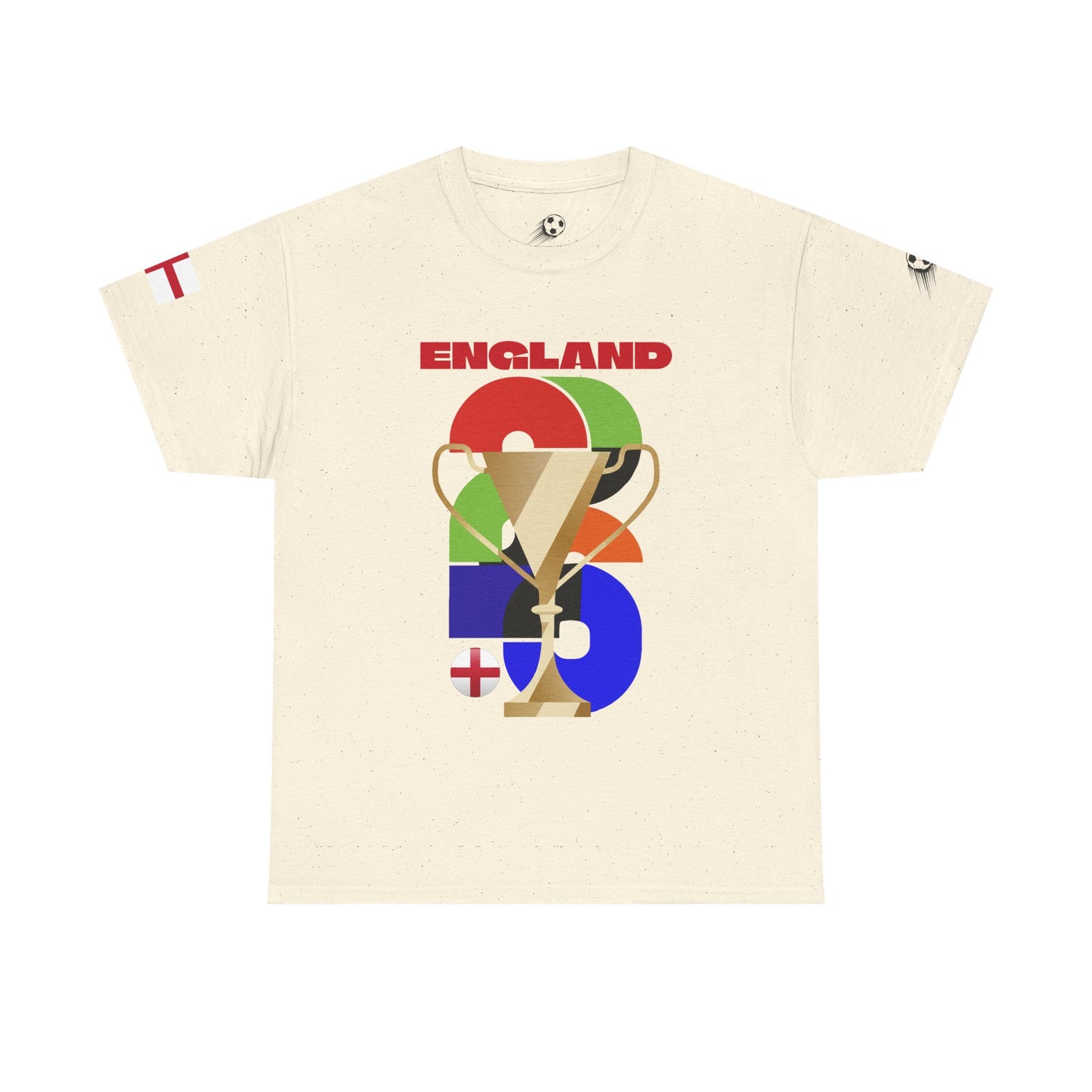 England Football T-Shirt - Unisex England Soccer Fan Tee with Flag (2026)