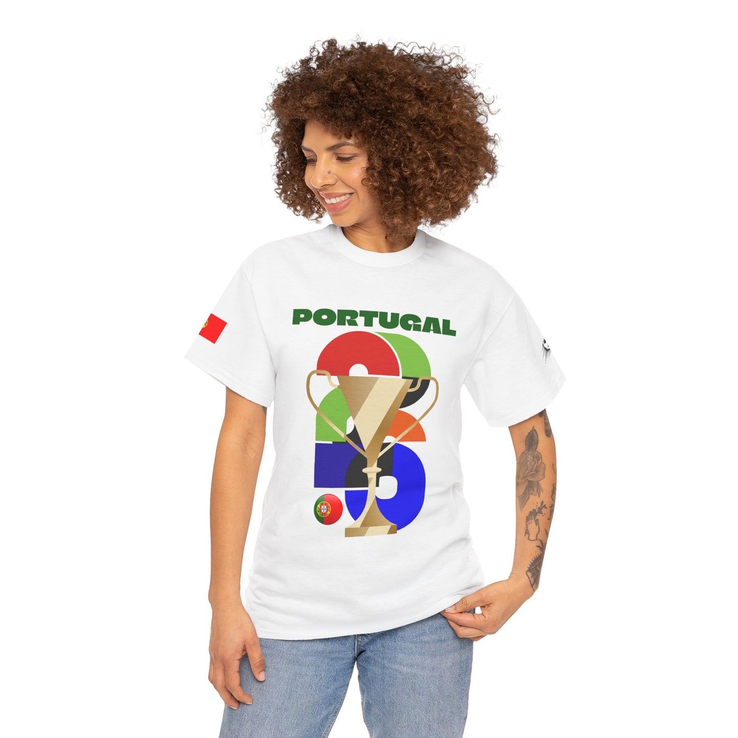 Portugal Football T-Shirt - Unisex Portugal Soccer Fan Tee with Flag (2026)