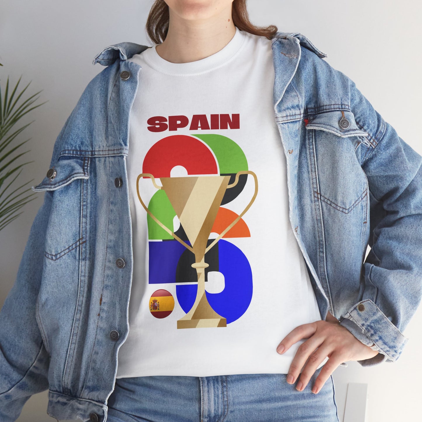 Spain Football T-Shirt - Unisex Spain Soccer Fan Tee with Flag (2026)