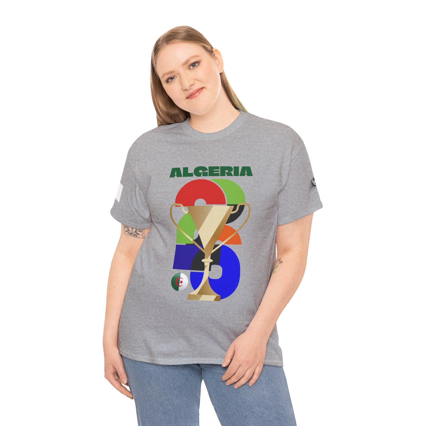 Algeria Football T-Shirt - Unisex Algeria Soccer Fan Tee with Flag (2026)