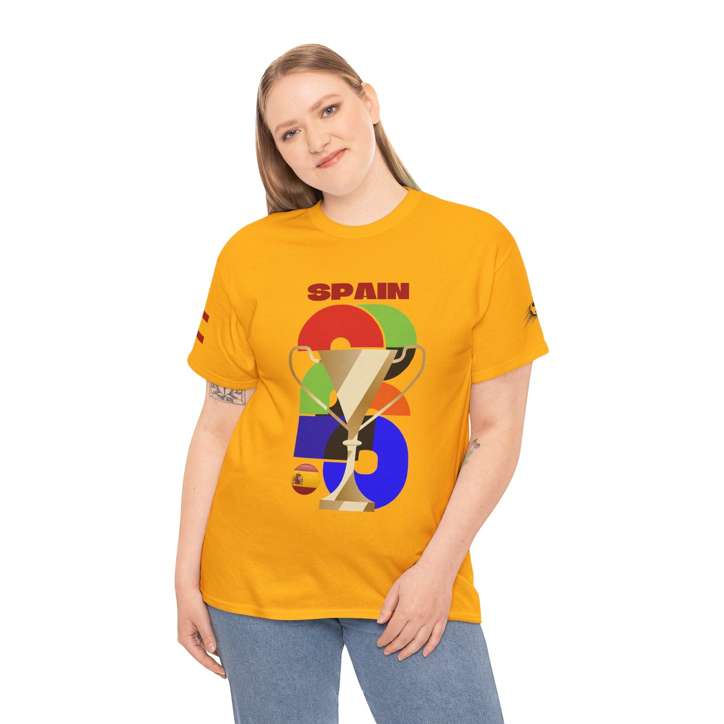 Spain Football T-Shirt - Unisex Spain Soccer Fan Tee with Flag (2026)