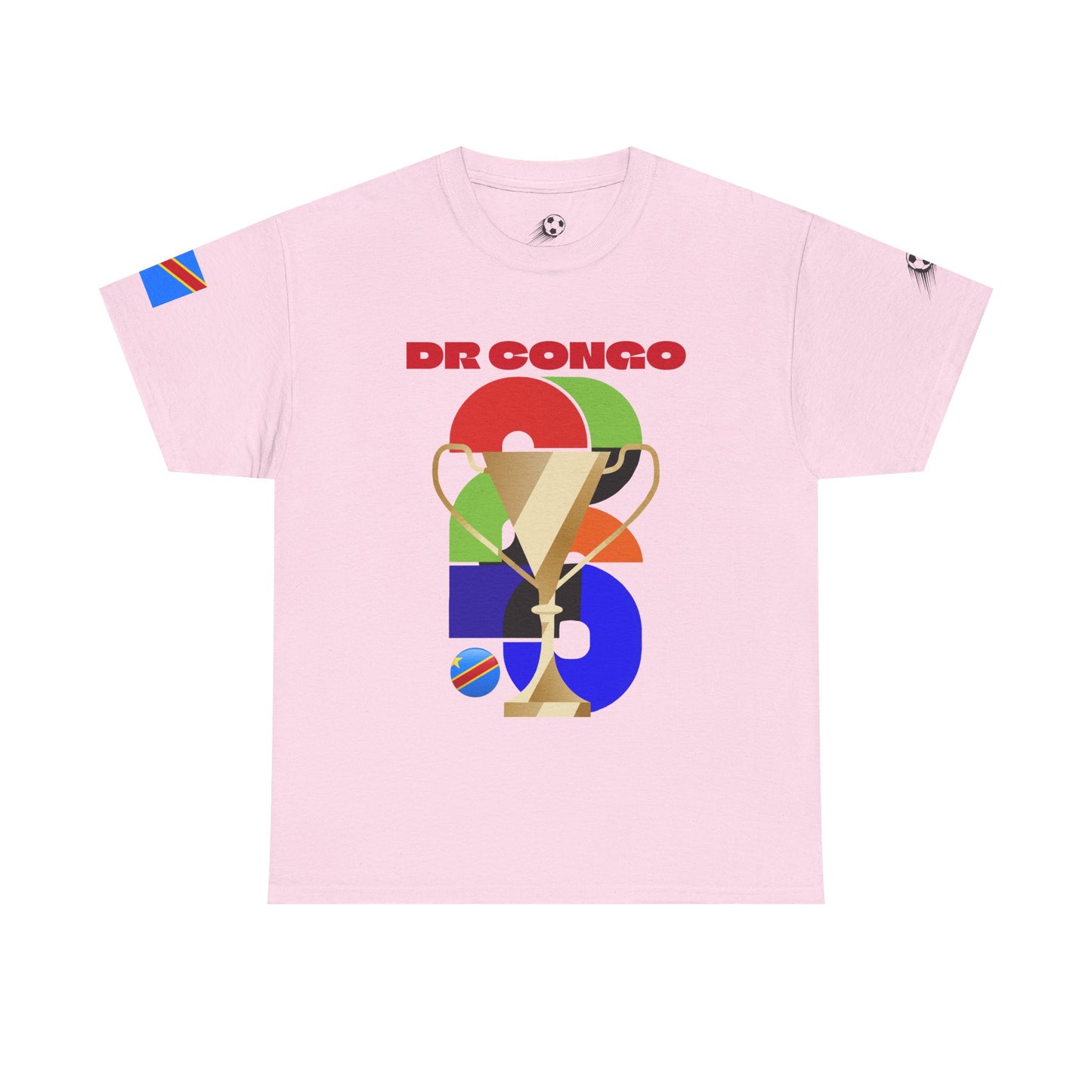 DR Congo Football T-Shirt - Unisex DR Congo Soccer Fan Tee with Flag (2026)