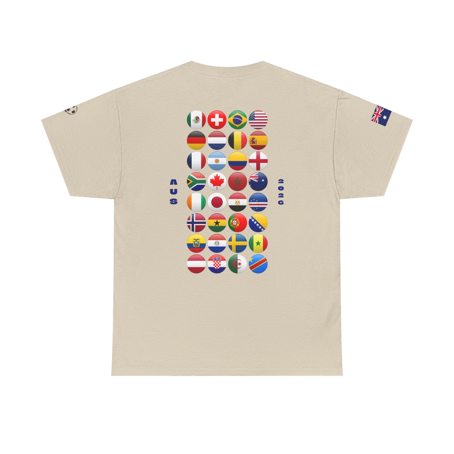 Australia Football T-Shirt - Unisex Australia Soccer Fan Tee with Flag (2026)