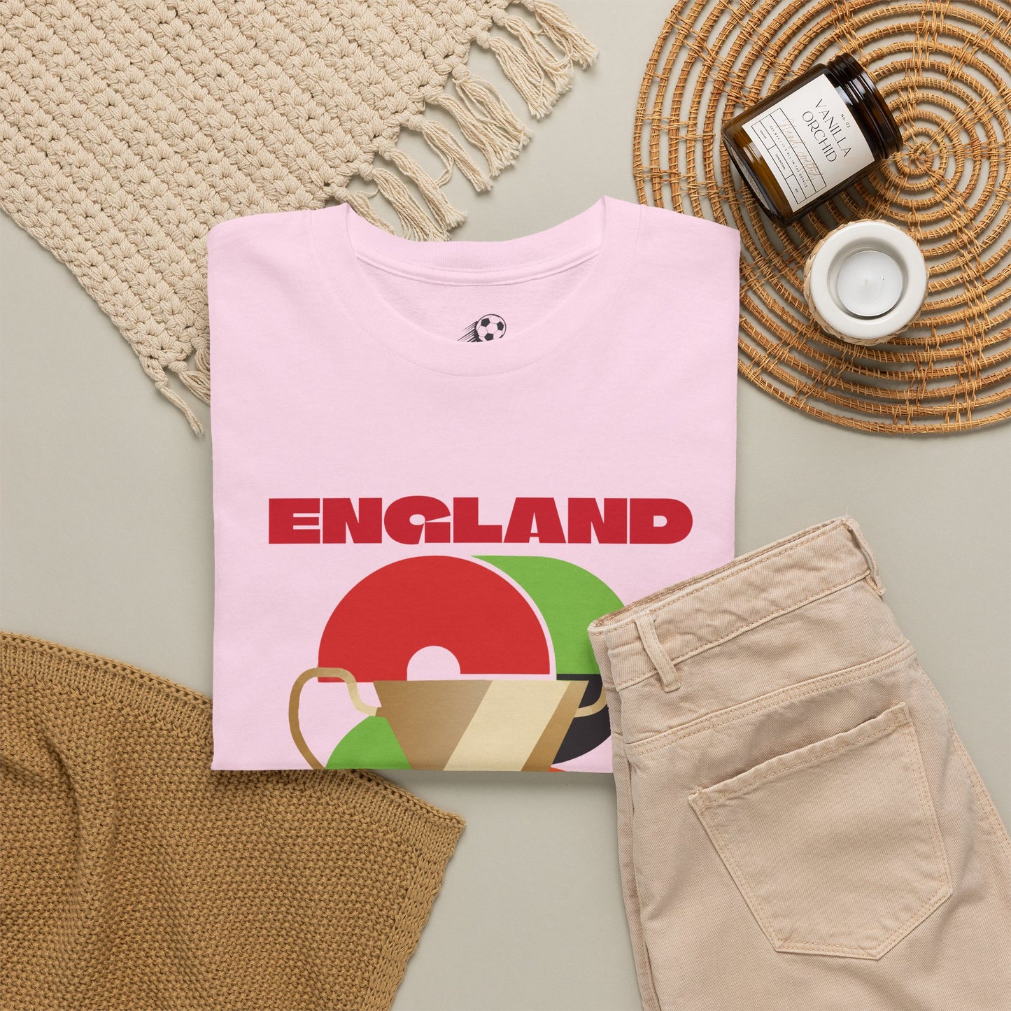 England Football T-Shirt - Unisex England Soccer Fan Tee with Flag (2026)
