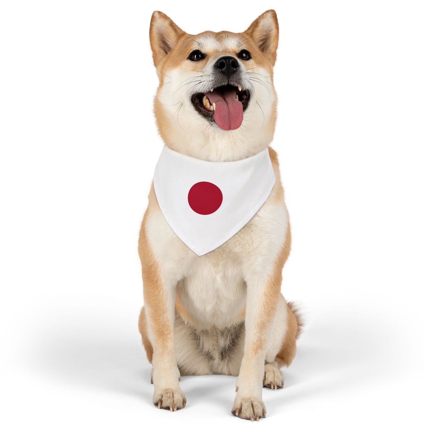 Japan Soccer Dog Bandana — Japanese Flag Snap-On Pet Bandana, Fan Gear