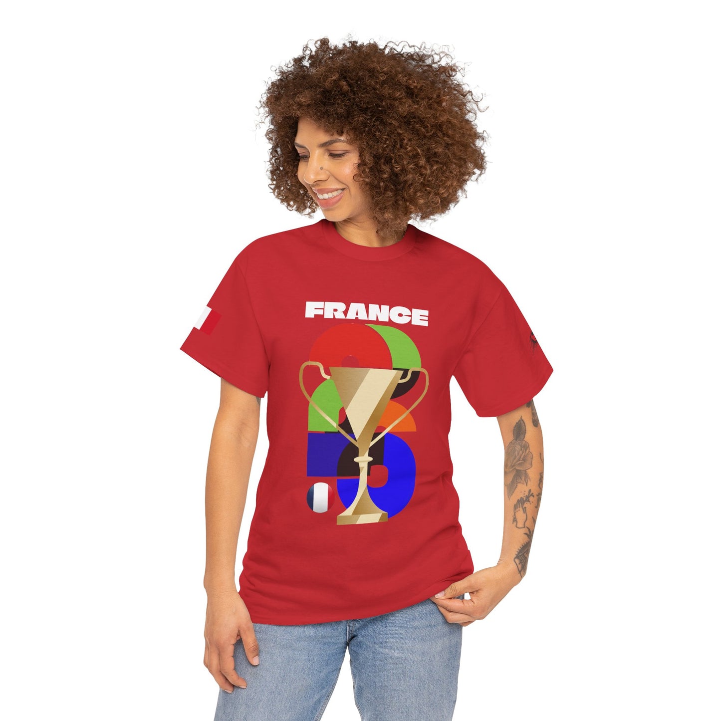 France Football T-Shirt - Unisex France Soccer Fan Tee with Flag (2026)