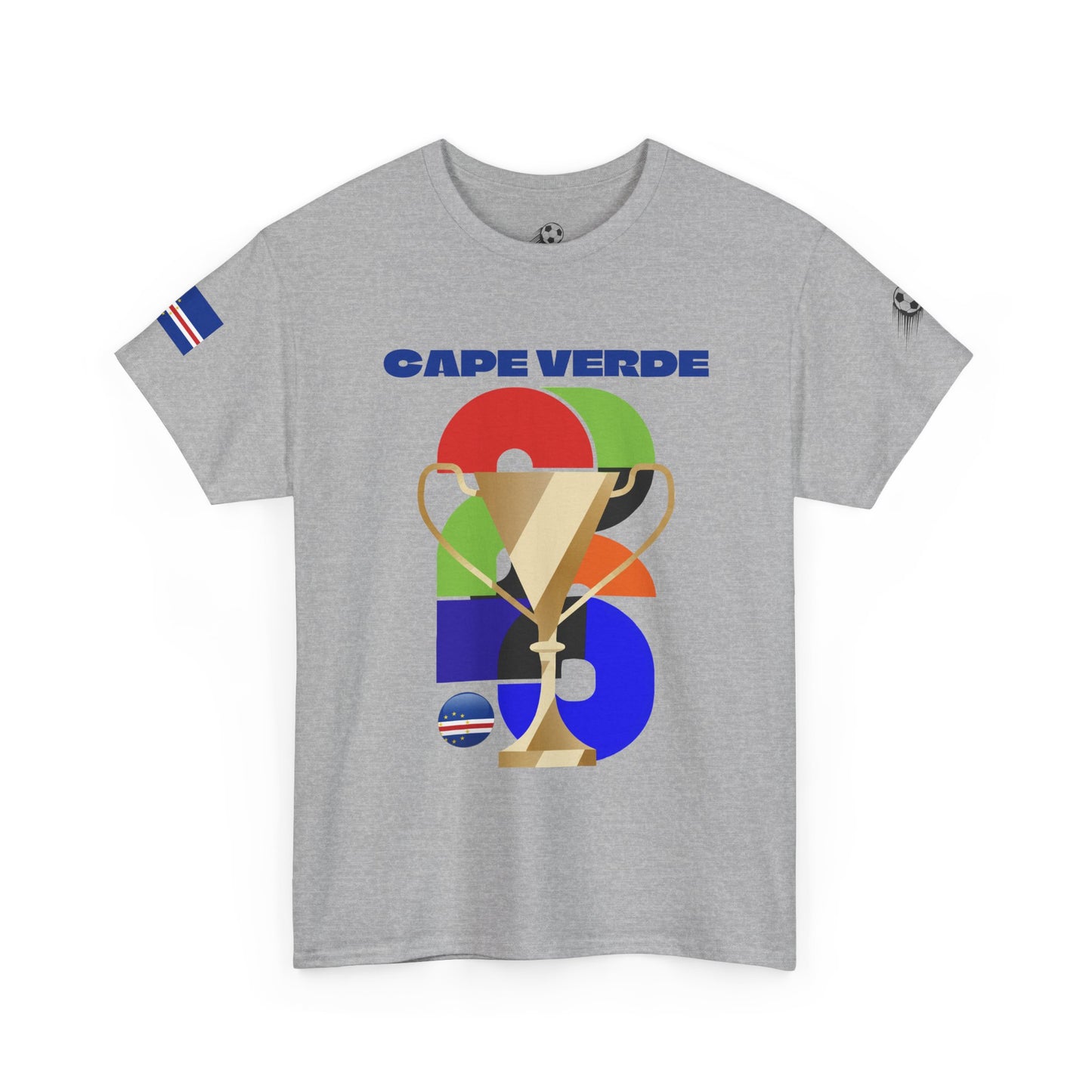 Cape Verde Football T-Shirt - Unisex Cape Verde Soccer Fan Tee with Flag (2026)