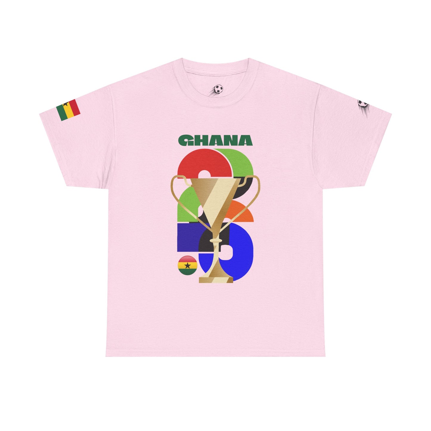 Ghana Football T-Shirt - Unisex Ghana Soccer Fan Tee with Flag (2026)