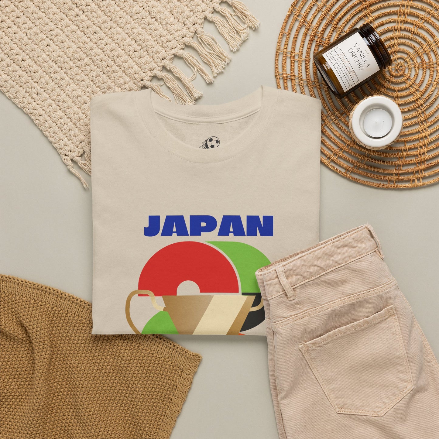 Japan Football T-Shirt - Unisex Japan Soccer Fan Tee with Flag (2026)