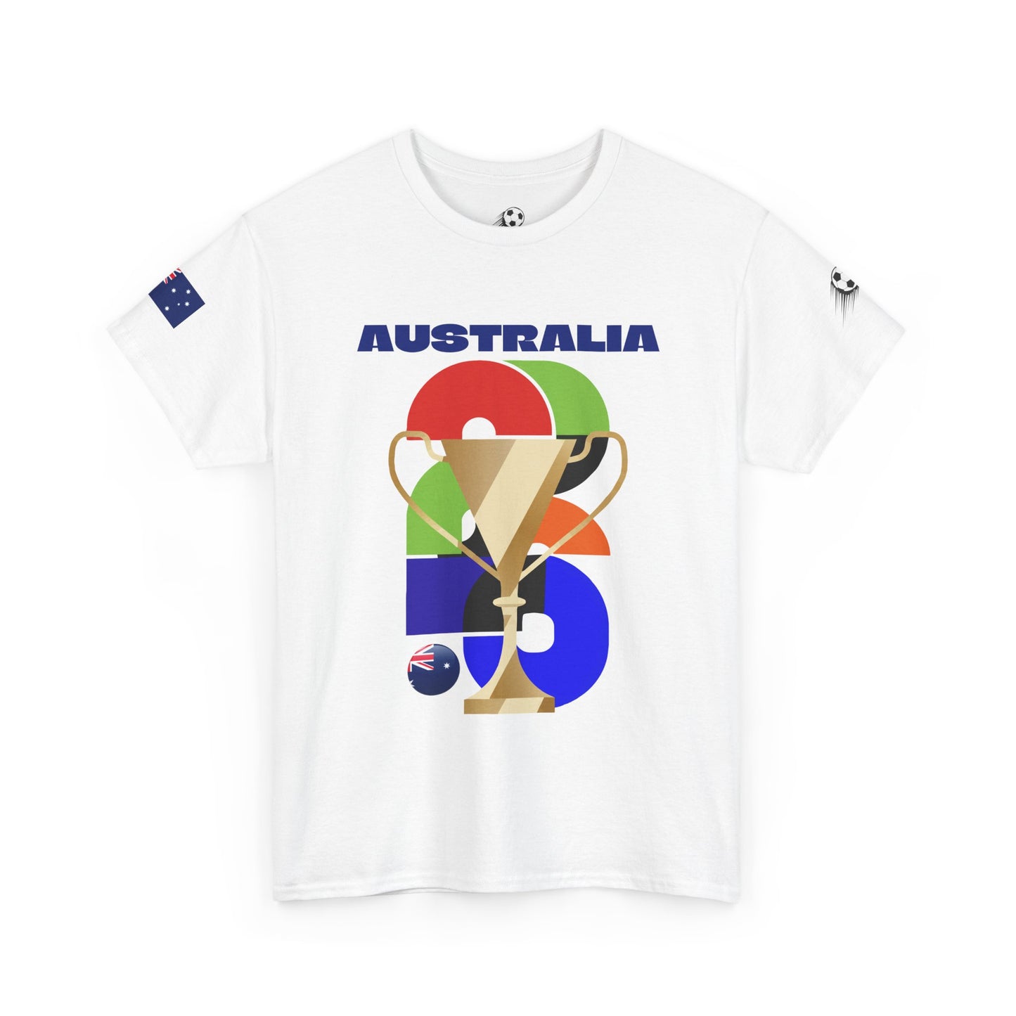Australia Football T-Shirt - Unisex Australia Soccer Fan Tee with Flag (2026)