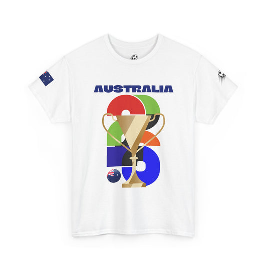 Australia Football T-Shirt - Unisex Australia Soccer Fan Tee with Flag (2026)