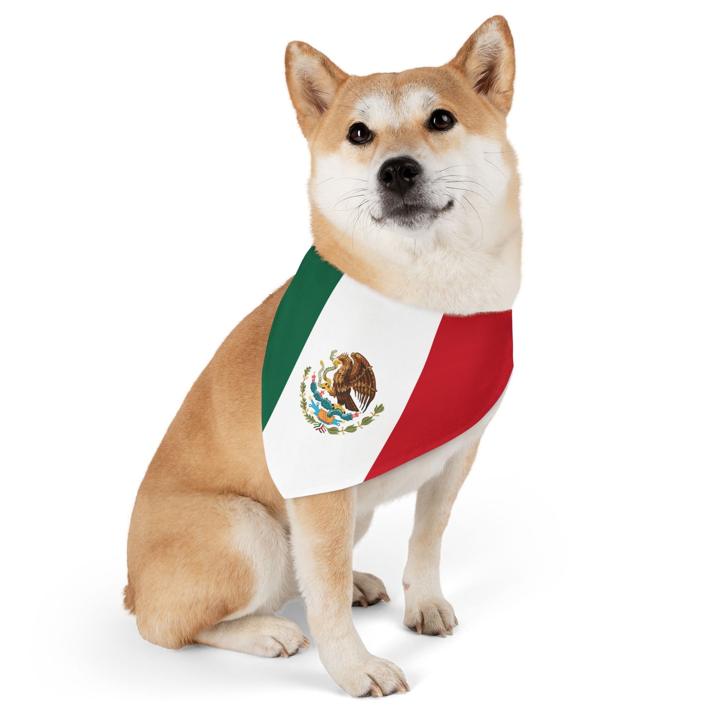 Mexico Soccer Dog Bandana — Mexican Flag Snap-On Pet Bandana, Fan Gear