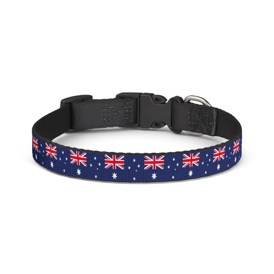 Australia Soccer Dog Collar — Australian Flag Grid Clip-On Pet Collar, Fan Gear