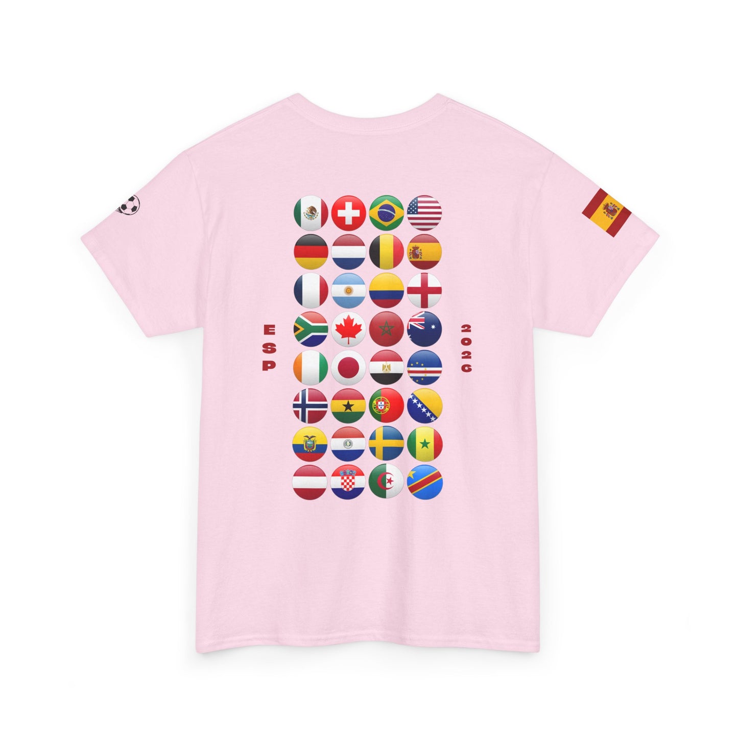 Spain Football T-Shirt - Unisex Spain Soccer Fan Tee with Flag (2026)