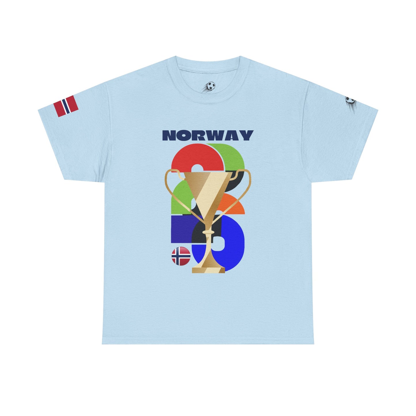 Norway Football T-Shirt - Unisex Norway Soccer Fan Tee with Flag (2026)