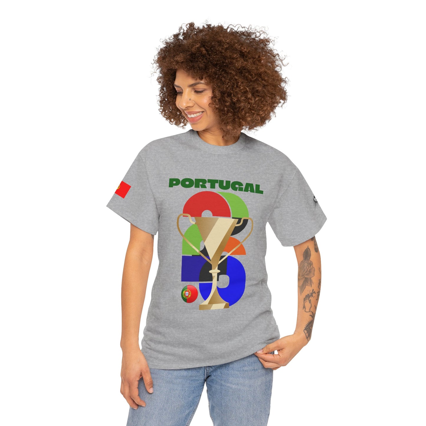 Portugal Football T-Shirt - Unisex Portugal Soccer Fan Tee with Flag (2026)
