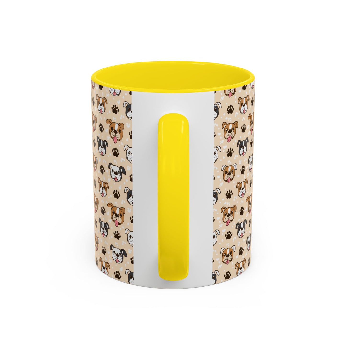 Coffee Mug, English Bulldog and Paw Print Print, Dog Lover Gift, Animal Lover, Pet Owner, Cute Mug, Ceramic Cup