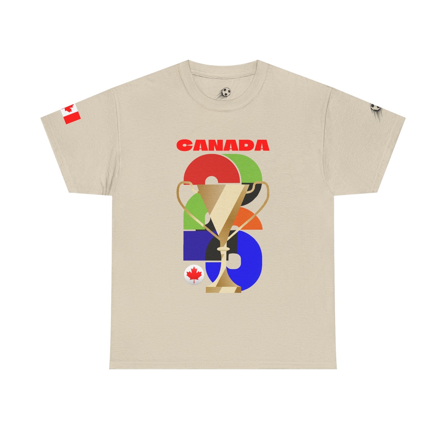 Canada Football T-Shirt - Unisex Canada Soccer Fan Tee with Flag (2026)