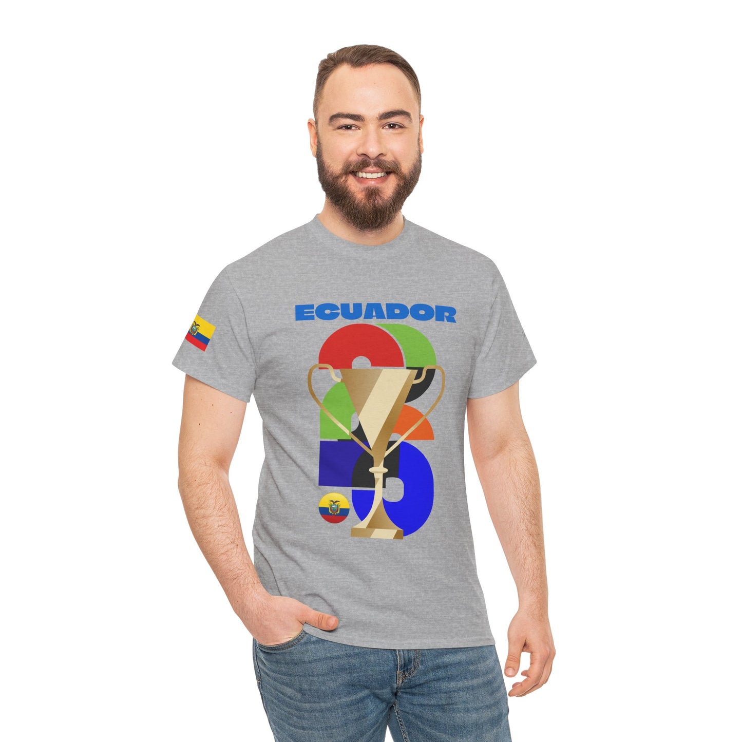 Ecuador Football T-Shirt - Unisex Ecuador Soccer Fan Tee with Flag (2026)
