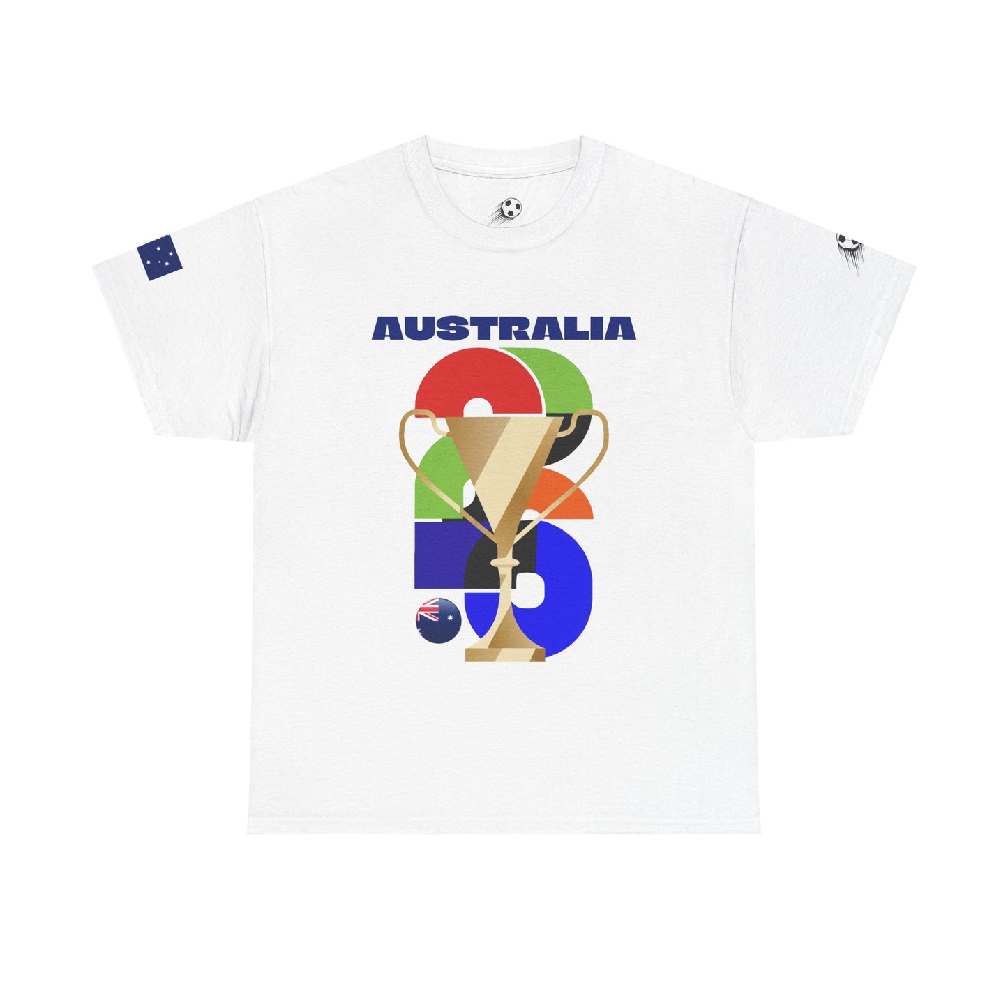 Australia Football T-Shirt - Unisex Australia Soccer Fan Tee with Flag (2026)