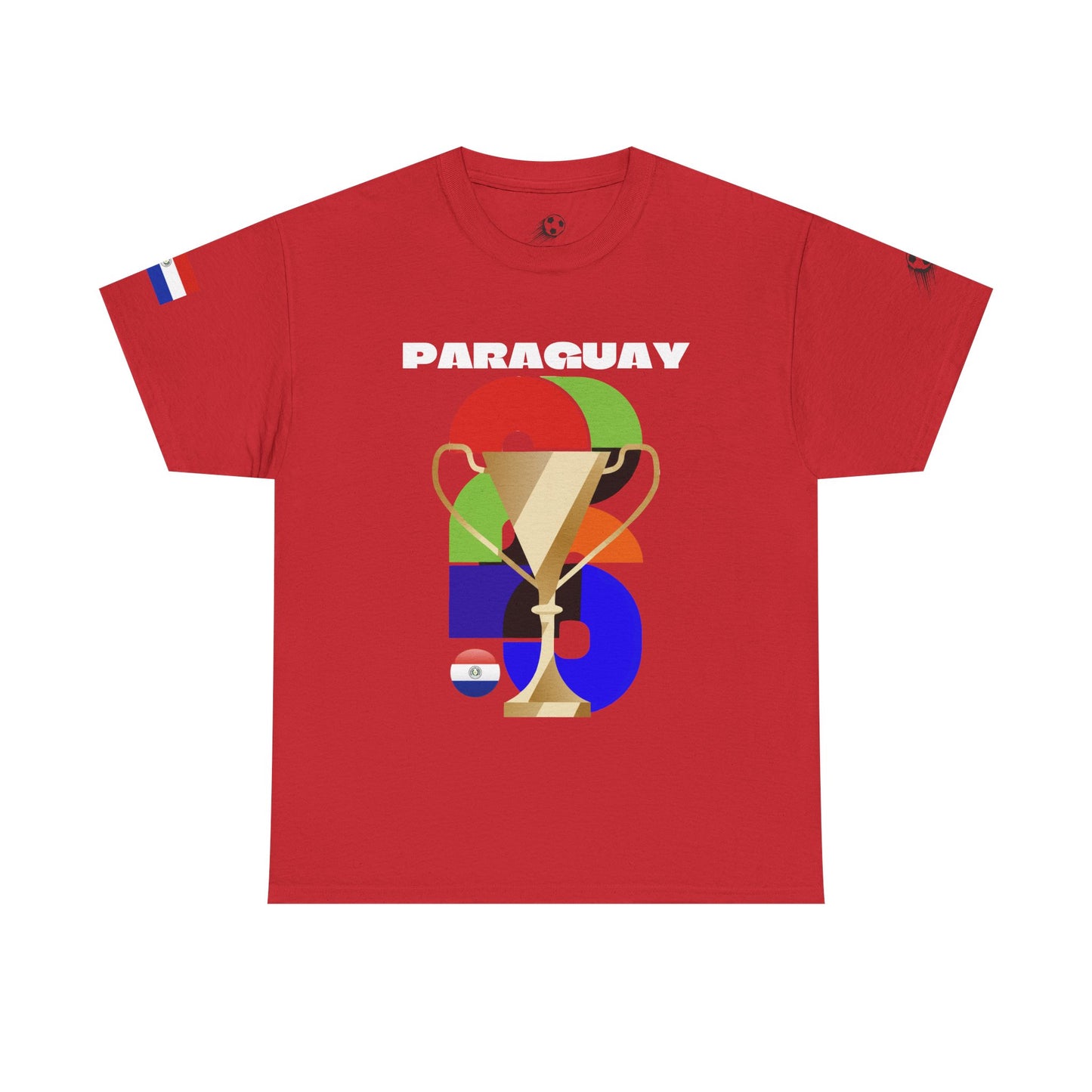 Paraguay Football T-Shirt - Unisex Paraguay Soccer Fan Tee with Flag (2026)