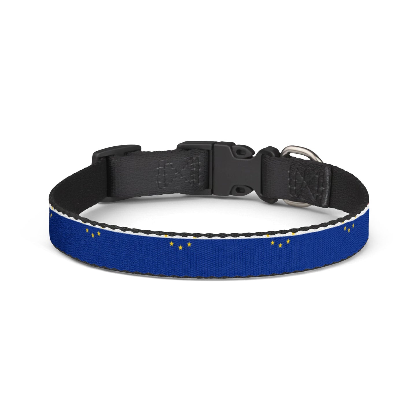 Cape Verde Soccer Dog Collar — Cape Verdean Flag Grid Clip-On Pet Collar, Fan Gear