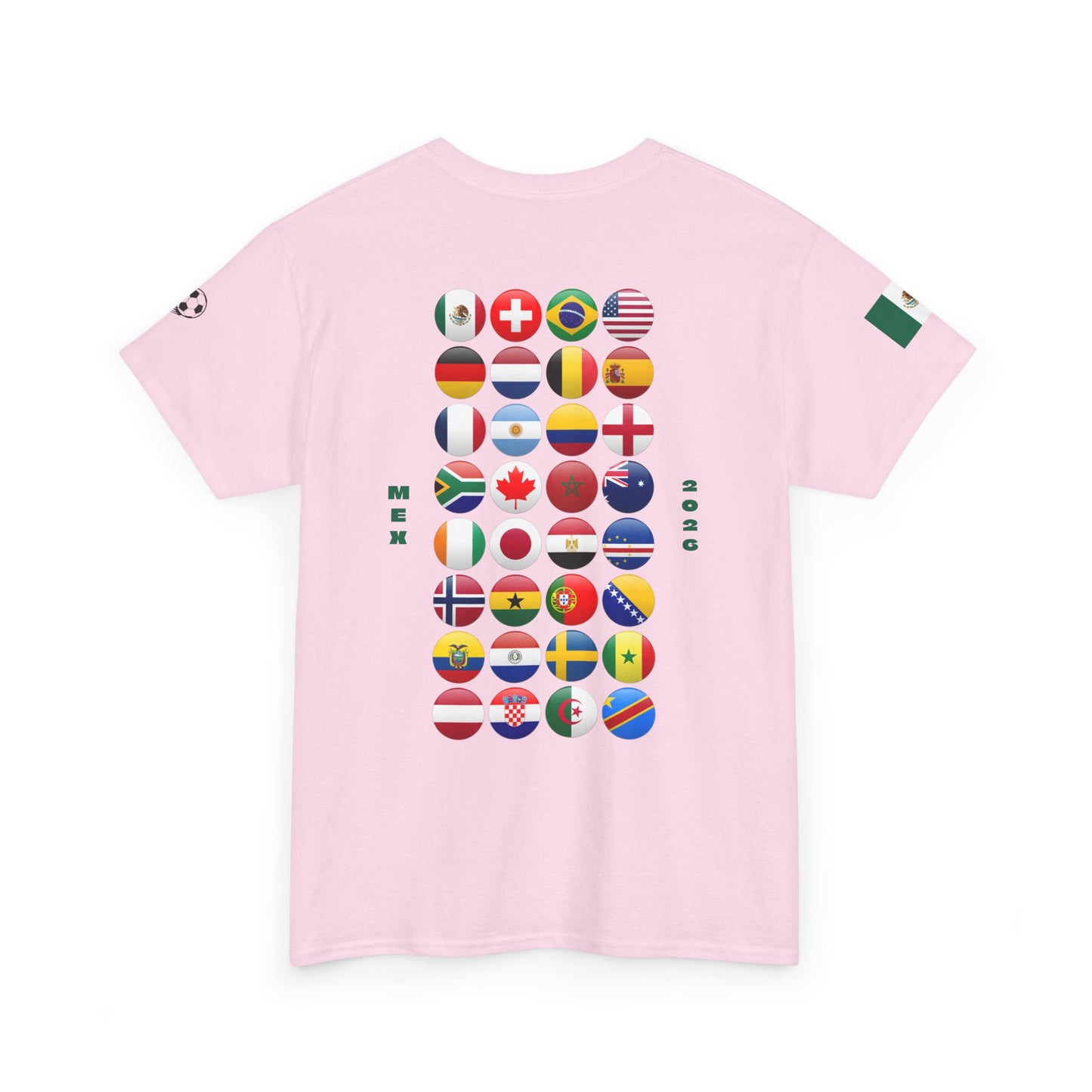 Mexico Football T-Shirt - Unisex Mexico Soccer Fan Tee with Flag (2026)